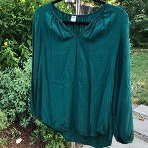 Old Navy Emerald Green Blouse